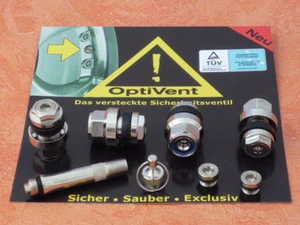 4 x Felgenventile Versteckte Ventile Silber Metallventile OptiVent Versteckt  - Bild 1 von 2