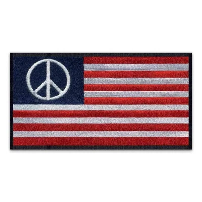 USA PEACE FLAG IRON ON PATCH 3" Embroidered Applique US United States of America - Image 1 of 2