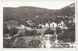 1937 Kerrville, Texas en la autopista 16 - FOTO REAL condado de Texas Hill, postal de colección - Imagen 1 de 2