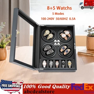 Watches Display Storage Case Automatic Rotation Watch Winder Box+LED Light NEW - Picture 1 of 17