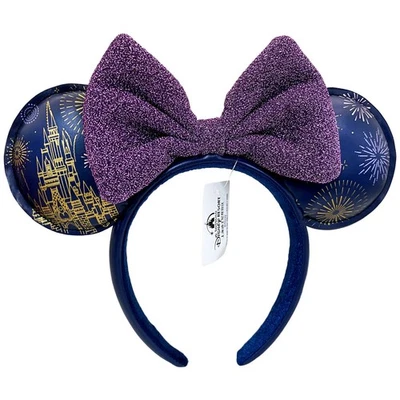 Diadema Loungefly 2025 Walt Disney- World Castle Fireworks orejas de Minnie Mouse Foto 1 de 4