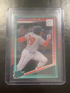 Christian Moore 2025 Donruss Clearly Rated Prospects card #145! LA Angels! - Imagen 1 de 2