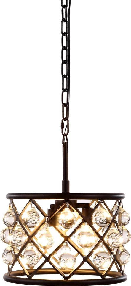 Madison Pendant Light with Hand-Polished Crystals - Image 1 of 1