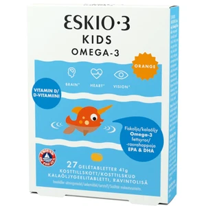 Eskio-3 Niños Omega 3 27 Pestañas Masticables Cerebro Ojo Salud Apoyo - Imagen 1 de 1