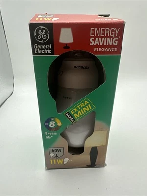 GE General Electric E27 ES 11W Energy Saving Lightbulb Screw - Image 1 of 4