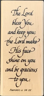 Stampendous Religious The Lord Bless You And Keep You 数字 6:24 橡皮图章 — 第 1/4 张图片
