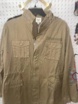 Chaqueta utilitaria Hayden nueva con etiquetas color tostado bordado acento M Foto 1 de 4