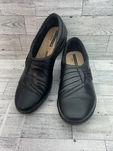 Clarks Collection Shoes Womens Size 7 Leather Slip On Comfort Cushion 26112483 - Picture 1 of 11