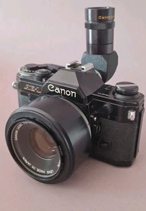 Canon AE1 Nero 1.8/50mm S.C. Obiettivo, filtro, parasole Angle Finder B - Foto 1 di 17