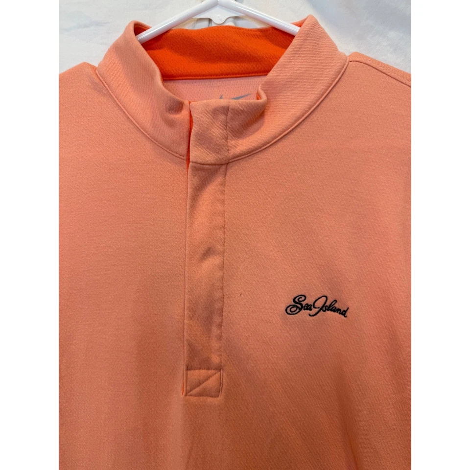 Nike SEA ISLAND Golf Pullover Dri-FIT Long Sleeve Peach Orange Mens Medium - Image 1 of 4