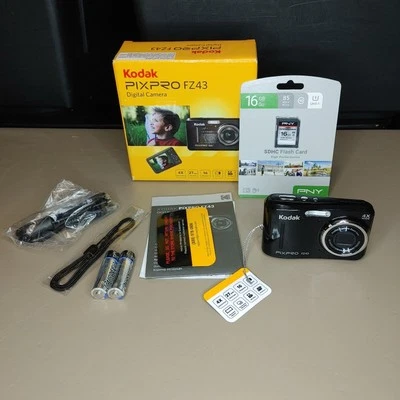 Kodak PIXPRO FZ43 Black 16 MP 4X Zoom Digital Camera (OPEN BOX) - Image 1 of 4