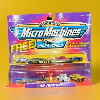 NEW Micro Machines Micro World #49 Airport 1998 Galoob with 5 Extra Cars! - Image 1 of 3