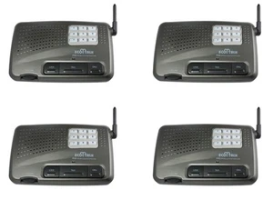 4 Station 10 Channel Home Office Wireless FM Voice Intercom System CharcoalBlack - Picture 1 of 10