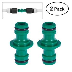 Conector de manguera doble boquilla de manguera de jardín de conexión rápida de 2 piezas - Imagen 1 de 12
