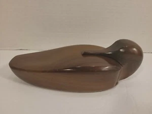 VINTAGE WOOD CARVED DUCK DECOY JEWELRY TRINKET BOX - Picture 1 of 12