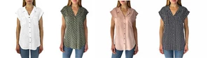 Jachs Girlfriend Women’s Printed Short Sleeve Blouse - Picture 1 of 29