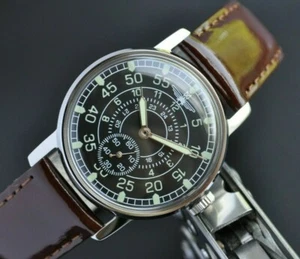 VTG Watch Military WW-2 DIAL- Pilot Vintage Ussr Shturmanskiye Cal:2602 -ZIM Rar - Picture 1 of 8