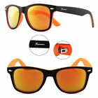 Sonnenbrille Verspiegelt Nerd Markenbrille Schwarz Grün Orange Silber Rennec six