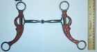 Abetta Snaffle w/Copper Inlay and Tooled Red Shanks