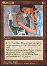 Elven Lyre - Fallen Empires - LP, English MTG Magic FLAT RATE SHIP