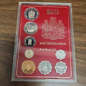 1972 Malta Proof Set - 8 Coins - Picture 1 of 12
