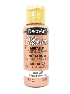 DecoArt Dazzling Metallics Acrylfarbe 59ml DA336 Rose gold - Bild 1 von 1