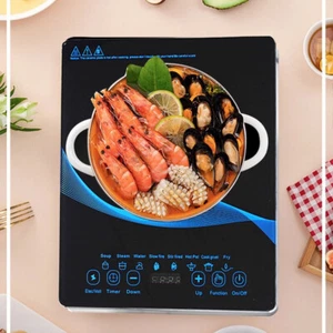 2200W Single Induction Ceramic Cooktop Burners Electric Hob Cook Top Stove UK - Picture 1 of 16