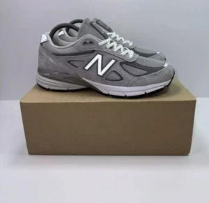 New Balance 990v4 Made in USA Trainers - Grey / Silver - Size UK 6 - U990GR4 - Picture 1 of 8