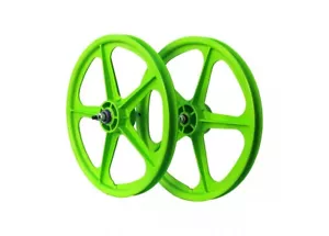 SKYWAY Tuff II Sealed Bearing Old School BMX Wheelset Green 20" - Picture 1 of 1