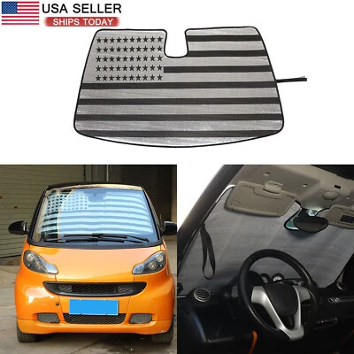 American Flag Sun Visor Car Front Windshield Sun Shade For Smart Fortwo 2019-21 Foto 1 de 4