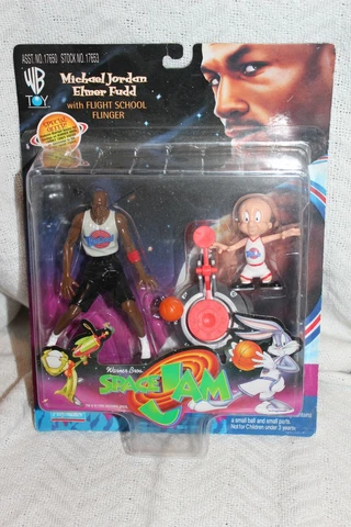 1996 Brand New SPACE JAM MICHAEL JORDAN & ELMER FUDD WITH FLIGHT SCHOOL FLINGER Cover