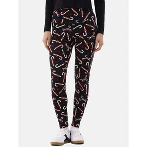 No Boundaries Junior Girl's Printed Ankle Leggings Candy Cane Size XS (0-2) - Picture 1 of 5