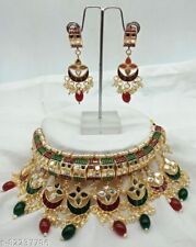 Indian Bollywood Necklace Wedding Designer Gold Plated Fashion Set Jewelry Set
