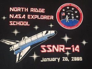 NASA SSNR-14 BACK TO THE MOON Astronaut SPACE Science Discovery Adult T-Shirt XL - Picture 1 of 7