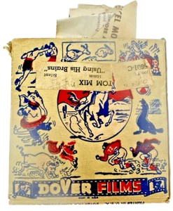 Vtg Dover Films, "Using His Brains" Starring Tom Mix, Silent Film Reel, used(VV - Picture 1 of 5