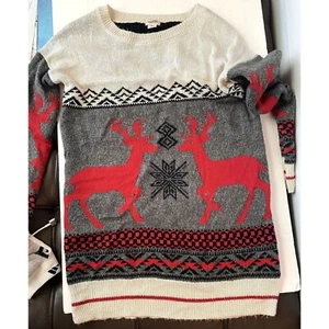 Mossimo Supply Co Weihnachtspullover XS Rentier Preppy Ugly Sweater - Bild 1 von 4
