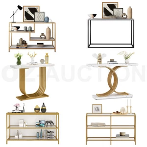 Console Sofa Table Hallway Entrance Entryway Display Stand Plant Shelf GD BK - Picture 1 of 133