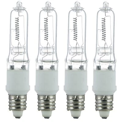 4Pack Mini Can Single Ended T4 Bulb, Miniature E11 Clear, 3200K, 150W, 2200LM - Image 1 of 2