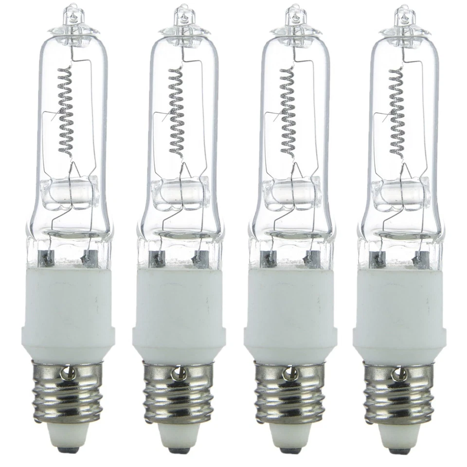 4Pack Mini Can Single Ended T4 Bulb, Miniature E11 Clear, 3200K, 150W, 2200LM - Image 1 of 2