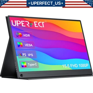 UPERFECT 15.6 Inch Portable IPS Gaming Monitor 1920x1080 For Computer Laptop PS4 - Picture 1 of 19