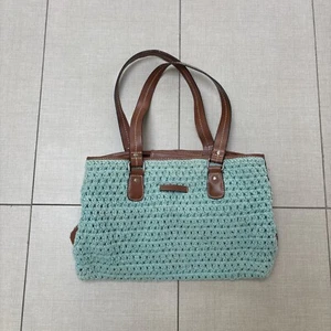 Women's Shoulder Bag Purse Turquoise Crochet Jamaica Bay  - Picture 1 of 5
