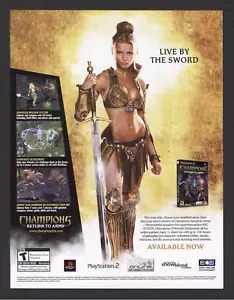 Poster da parete Champions Return to Arms Playstation 2 PS2 promo pubblicità stampa artistica - Foto 1 di 1