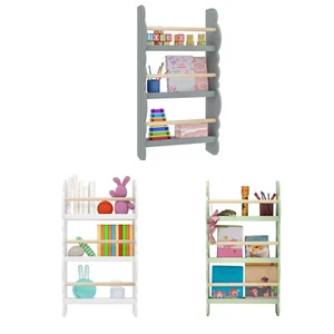Kids Bookshelf Children Wall-mounted Bookcase Storage Unit Display Shelving Rack - Picture 1 of 15