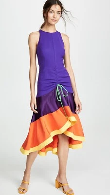 Vestido para mujer Prabal Gurung Jhanta reunido frente 100 % seda midi talla 6 precio de venta sugerido por el fabricante $2200 Foto 1 de 4