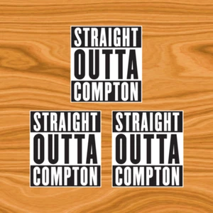 (set of 3) NWA Straight Outta Compton 4" inch Vinyl Bumper Decal Sticker - Picture 1 of 1