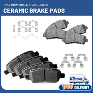 For Nissan Maxima Juke Sentra Rogue Front & Rear Ceramic Disc Brake Pads Set - Picture 1 of 6