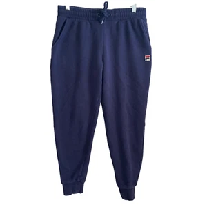Vintage FILA Sweatpants Mens Small Navy Blue Drawstring Stretch - Picture 1 of 9