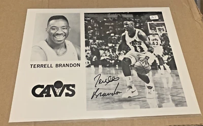 Terrell Brandon Cleveland Cavaliers Signed Autographed 8X10 Photo Foto 1 de 2