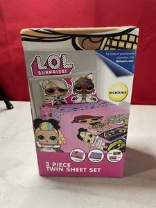 L.O.L Surprise 3 Piece Twin Sheet Set- NEW - Picture 1 of 8