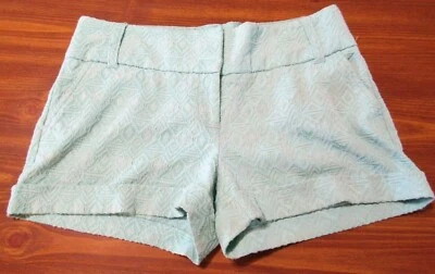 Pantalones Cortos Maurices Mujer 9/10 Azul Verde Bordado Puños Algodón tiro medio Verano Foto 1 de 4